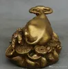 Nouveau chinois cuivre Fengshui zodiaque année mère fils taureau boeuf boeufs Yuanbao Statue