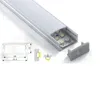 10 x 2m sets / lot U vorm aluminium profiel voor led strip licht rechthoek aluminium led kanaal voor inbouwwandlampen