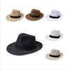 Cappelli visiera di paglia estate per le donne uomo grande cowboy top hat all'ingrosso 2021 moda vacanza sunhat