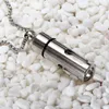 Titanium Storage Bottle Openable Perfume Bottles Lockets Pendants Ash Urn Necklace Glass Cylinder Lovers Jewelry For Men Women Couples Keepsake Gifts