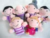 Peluche Finger Puppet Family Set di 6 pezzi, peluche Cartoon, burattini a mano per bambini Story Story Teller / Talking Props