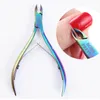 Nail Cuticle Nipper Rainbow Clipper Scissor Dead Skin Remover Manicure Nail Art Tool Rostfritt Stål Cuticle Scissor Gratis frakt