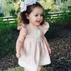 Détail Ins 2017 été nouvelle fille robe rose dentelle Flare manches coton princesse Mini robe enfants vêtements 16Y EG003273I7942892