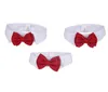 Novo Pequeno Ajustável Dog Bow Tie Tie Pet Bonito Gola de Algodão Estilo Britânico para Pequenos Cães Gatos Gravata G474