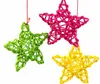 6cm Lovely Rattan Star Sepak Takraw Christmas / BirthdayHome Bröllopsfestdekorationer DIY Ornaments Rattan Ball Barnleksaker G912
