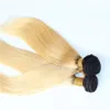 Atacado ombre cabelo humano 1b 613 cabelo humano brasileiro tecer não remy cabelo loiro pacote reto 2 peças apenas 200g frete grátis