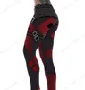 Rood Harleen Quinzel Power Flex Yoga Leggings Batman Harley Quinn Fitness Gym Workout Lopende Panty Sexy Slanke Skinny Broek Vrouw