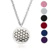 Aromatherapie etherische olie diffuser ketting sieraden -30mm hypoallergene 316L chirurgische kwaliteit roestvrij staal (stuur ketting en 6 vilten pad) Y7