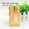 Sac d'orgue en feuille d'or foncé 9*6*25 cm/matériau de qualité alimentaire/sachets d'emballage de grains de café sachets de thé. Spot 100/paquet