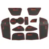 11 PCS Red Blue Rubber Non-Slip Interior Door Pad Cup Cup Cup Pad Pad Accessories for Ford for Focus 2012 D9009259F