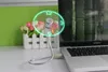 Mini usb led fan clock display piscando o tempo usb ventilador do relógio para o banco pc power bank carregador com ith clock usb gadgets