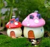 Free shiping 4size 4color Mini mushroom with dot fairy decorative tiny garden and home desk artificial resin miniatures accessory