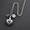 Huisdieren Katten Memorial Jewlery Keepsake Urn Hanger Ketting voor vrouwen met DIY Birthstone en letters