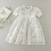 3 pz moda di alta qualità neonate vestono infantile neonata abito da battesimo ragazze pizzo festa abito da sposa8210434
