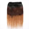 Capelli umani lisci peruviani Capelli Remy Tesse Ombre 3 Toni 1B/4/30 Doppie trame di colore 100 g/pz Possono essere tinti sbiancati