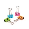 Cute Smile Metal Binder Clips Sweet Expression Food Bag Clips Note Clips Student Stationery 40PCs/lot Random Mixed