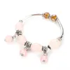 Venta caliente Imitación de ágata artificial brillante aleación de cristal pulsera femenina estilo étnico FB319 orden de mezcla 20 piezas mucho Pulseras con dijes