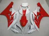 100% fit for Yamaha injection molded fairings YZF R6 2006 2007 white red fairing set YZFR6 06 07 OT25