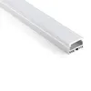 50 x 1m uppsättningar / lot anodiserad silver aluminiumprofil för LED-remsor och 16 mm djupa bred du kanal för tak eller vägglampa
