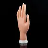 Оптово-Pro Практика Nail Art Hand Soft Training Display Model Hands Гибкий силиконовый протез Личный салон Маникюрные инструменты Hot