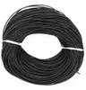 Groothandel 1mm Blackserers gratis verzending echt ronde 100% koe echt lederen sieraden koord string voor armband ketting U3463