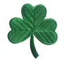 Classic Irish Clover Mörkgrön Broderad Patch 3 "Ansökan Lucky Shamrock Iron-On Ireland Emblem G0161 100% Broderi Gratis frakt