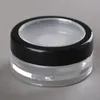 10g Black Clear Cap Polvo suelto compacto con la tapa de rejilla PP Powder Jar Contenedor de embalaje Vacío Powdery Cake Box F2017892