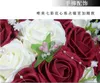2018 Kobiety Róże Wstążki Dekoracje Bridal Kwiaty Akcesoria Suknia Szybka Wysyłka Burgundii Wysyłka Burgundy Sztuczne bukiety ślubne