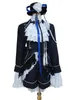 Costume de majordome noir Cosplay Ciel Phantomhive bleu foncé