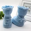 Leuke handgemaakte pasgeboren baby baby babyjongens meisjes haken gebreide laarsjes casual wieg schoenen f28 baby schoenen