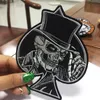 Espades de qualidade Top Hat Skull Ferro bordado em patch Motor Motor Club MC MC CASA DE CAPETO FRONTIL