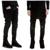 Heren Jeans Mode Mannen Zwart Skinny Ripped Stretch Slim West Hip Hop Swag Denim Motorfiets Biker Broek Jogger12512