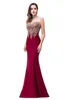 Only 39 2017 Cheap Sheer Neck Sleeveless Designer Evening Dresses Mermaid Lace Appliqued Long Prom Dresses Red Carpet Bridesmaid 5237373