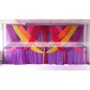 13 peças cortinas cruzadas 10 pés h * 20 pés l tamanho whtie cor gelo seda cortina de fundo de alta qualidade para uso de casamento
