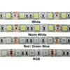 2835 RGB LED Şerit Su Geçirmez 5 M 300 LEDS Bant Luminaria Luz 12 V Araba Ev LED Şerit Beyaz Sıcak Beyaz Mavi Kırmızı Yeşil Işık