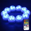 LED Submersible Waterproof Tea Lights Candle underwater lamp remote control colorful Wedding Party Indoor Lighting for fish tank pond Aquari