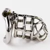 Unik design Chastity Cage Rostfritt stål Anti Off Version Man Chastity Enhet 3.26 "Kukbur för män