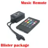 Umlight1688 LED Music IR Controller 12V 6A 20 Keys IR Remote Controllers for 3528 5050 RGB LED Strip Lights Mini Controller