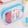 Borsa cosmetica trasparente Borsa per trucco da donna Organizer Borse da viaggio in PVC Borse per il lavaggio con cerniera Organizador Trousse Maquillage Femme