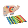 Nuovi bambini Elefante in legno Blocchi di costruzione Equilibrio Giocattoli Giochi Educazione per bambini Giocattoli di intelligenza Giochi di interazione genitore-figlio