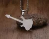 Atacado-moda guitarra colar pingente de jóias de música de aço inoxidável 3 cores atacado com 60cm cadeia de bola