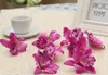 8 cm ipek Tayland orkide çiçek başları; İpek Yapay Çiçekler düğün dekorasyon için, DIY şapkalar HJIA1063