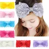 Högkvalitativ Hot Child Lace Unilateral Bow Slips med Baby Headdress Head Flower DMTG081 Mix Order