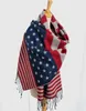 Toptan-2016 Amerikan Bayrağı Infinity Eşarp Fular Kadınlar Yıldız Şerit Mujer Echarpes Femme Fulares Mujer Panço Bufanda Güz Kış Schal