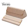 DIDI Magnetic Folding Sunglasses Case Wallet Shape Foldable Eyeglass Box Top Grace Triangle Velvet Glasses Case Accessories H1681626201