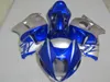 Nouveau kit de carénage de pièce de moto chaude pour Suzuki GSXR1300 96 97 98 99 00 01-07 ensemble de carénages bleu argent GSXR1300 1996-2007 OT42