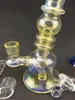 ggdssColorful glass bong water pipes 14.4mm joint ash catcher with water filter and percolator latest design Quartz Banger free shippingew
