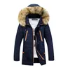 Winter Verdikking Jas Mannen Casual Warm Bont Hooded Collar Jassen Down Jas Baseball Design Plus Size S-XXXL Veste Homme Parka