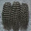 Brazilian virgin hair 3 bundles Kinky Curly Gray Hair Extensions 300g 3pcs Brazilian hair weave bundles double weft8217261