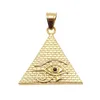 Nieuwe Collectie Goud Illuminati Oog Van Horus Egyptische Piramide Met Ketting Voor Mannen/Vrouwen Hanger Ketting Hip Hop sieraden